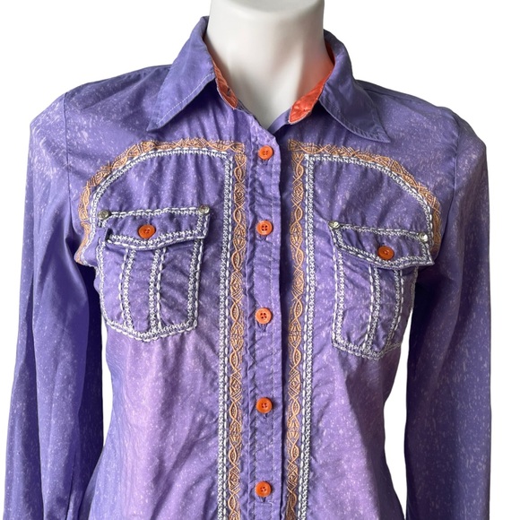Roar Signature Button Down Long Sleeve Western Shirt, Sz S - Picture 10 of 16